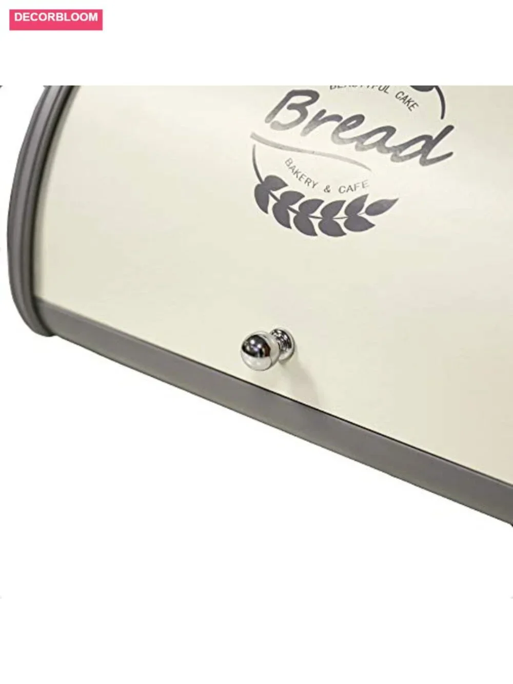 Powder Coated Steel Bread Box Roll Top Kitchen Storage